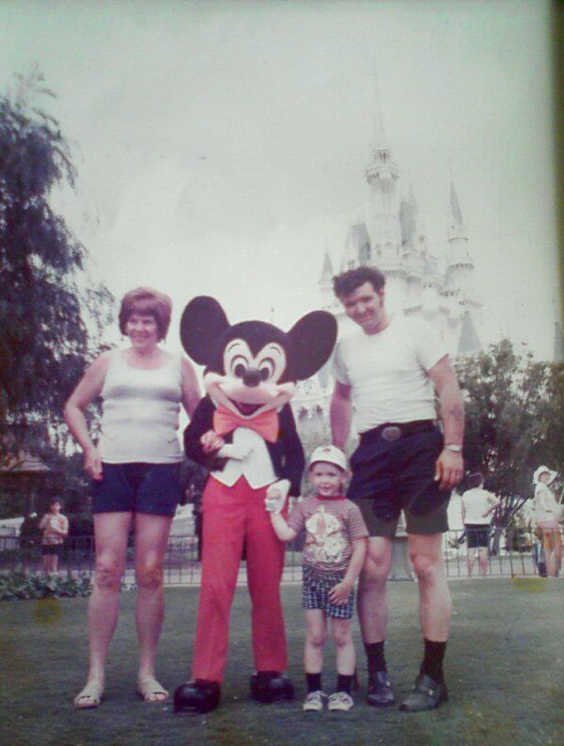 “My parents and me at Disney World, 1976.”